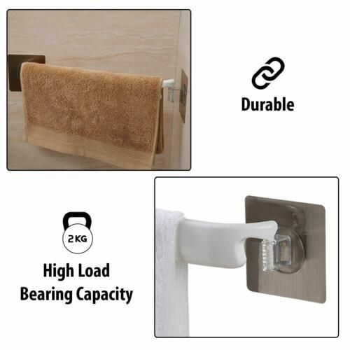 Towel Holder- Self Adhesive Plastic Wall Mounted Napkin Towel Holder Stand For Bathroom