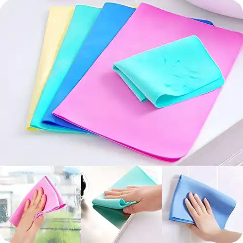 Towel-Magic Towel Reusable Absorbent Water For Kitchen Cleaning Car Cleaning(Pack Of 4)